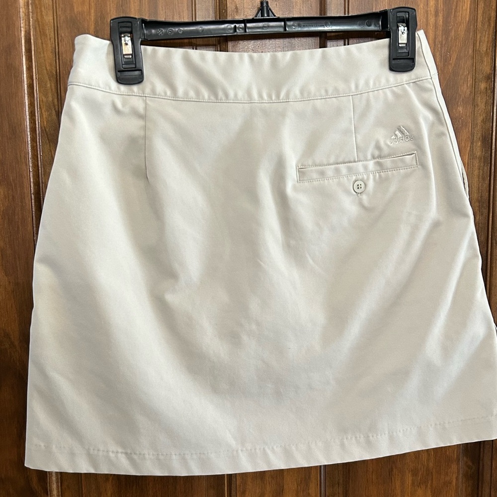 Adidas Climacool skort light beige side zip size 2 short lining